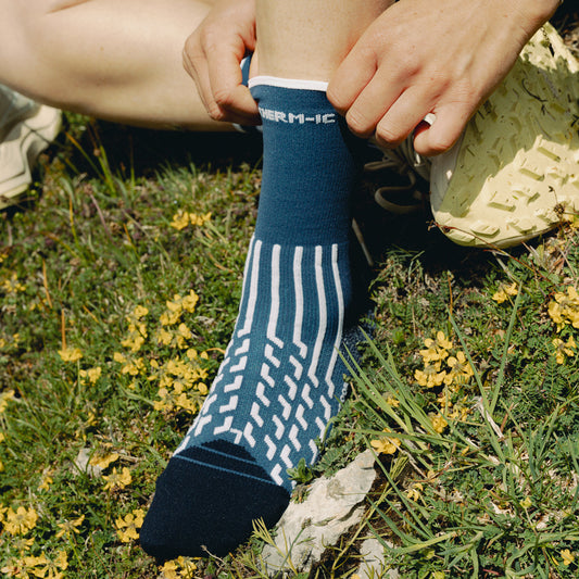 Chaussettes de randonnée - Outdoor Light Crew blanc/bleu marine