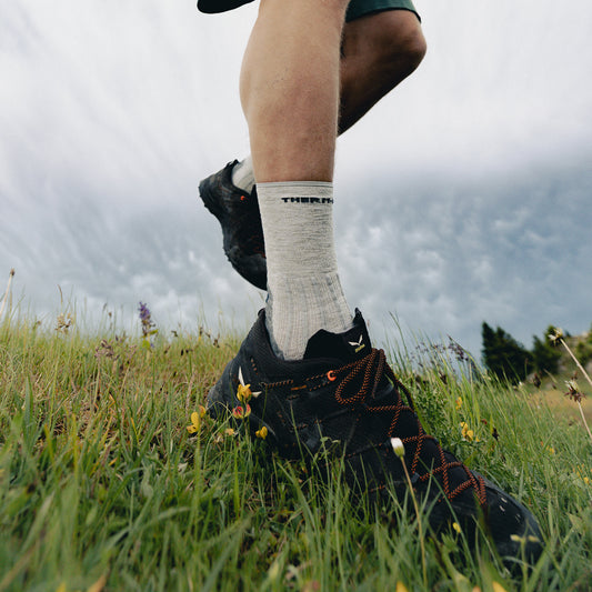Chaussettes de randonnée - Outdoor Light Linen Crew Gris clair/Anthracite