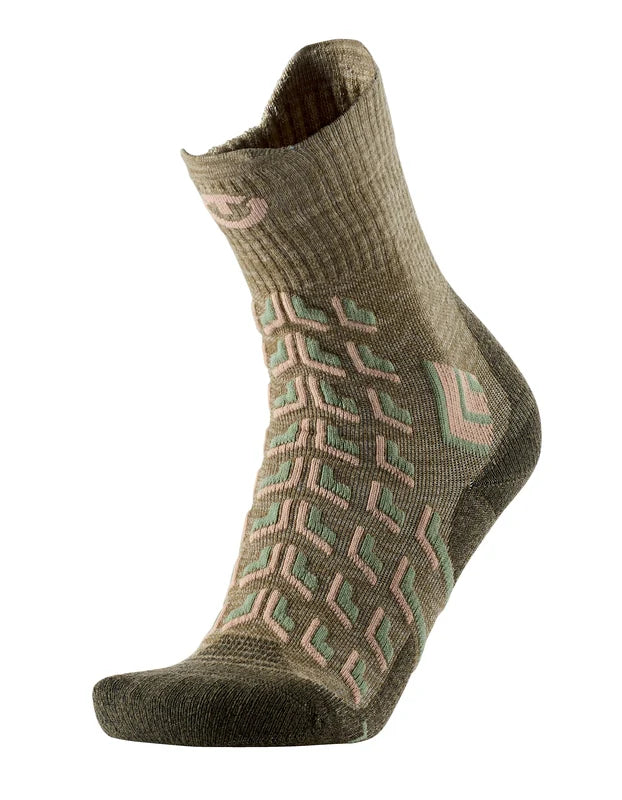 2er-Set - Wandersocken - Trekking Cool Crew Damen grün/beige
