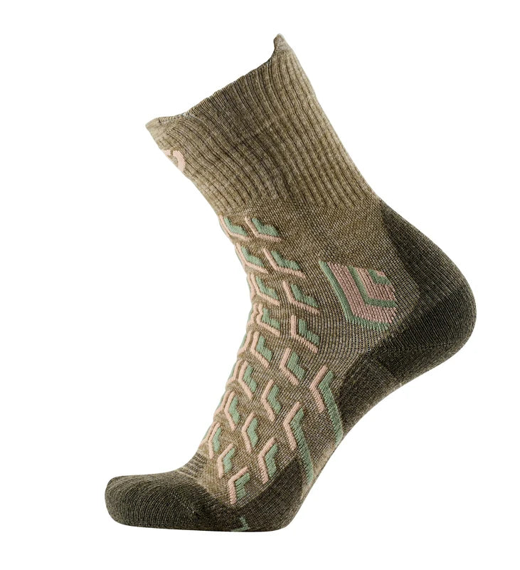 2er-Set - Wandersocken - Trekking Cool Crew Damen grün/beige