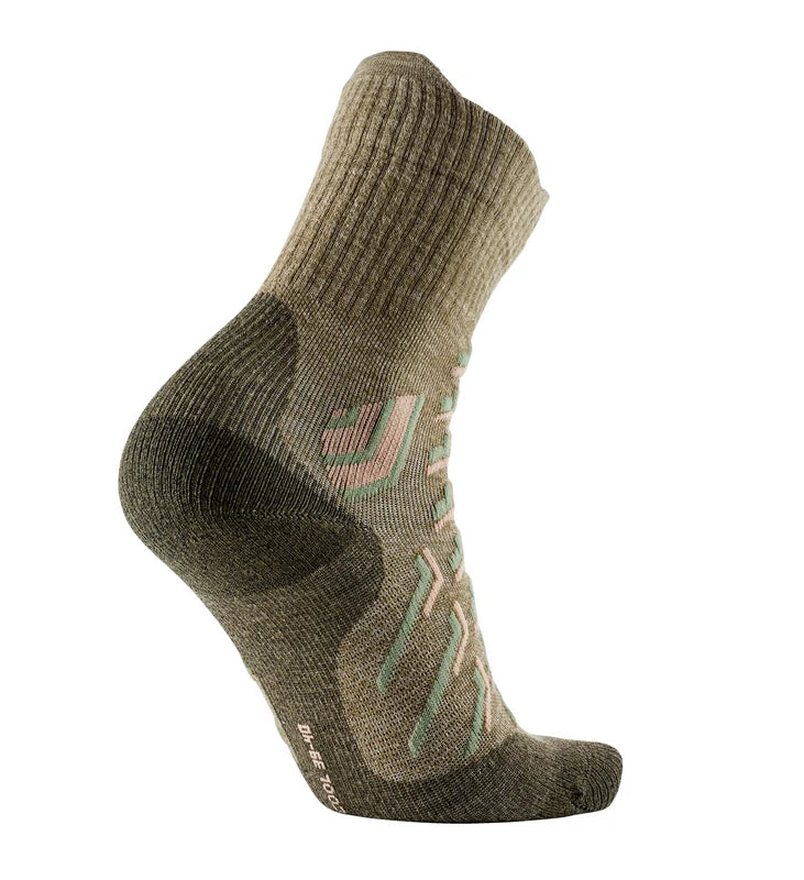 2er-Set - Wandersocken - Trekking Cool Crew Damen grün/beige