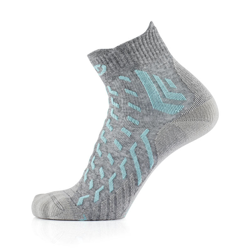 Chaussettes randonnée - Trekking Cool Light Ankle femme gris clair/turquoise