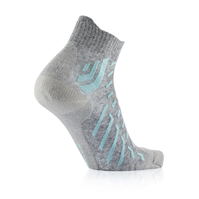 Chaussettes randonnée - Trekking Cool Light Ankle femme gris clair/turquoise