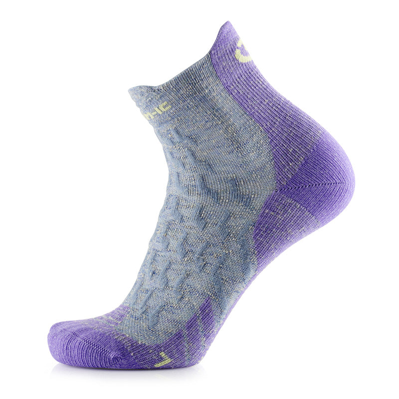 Chaussettes randonnée - Trekking Ultracool Linen Ankle femme gris/violet