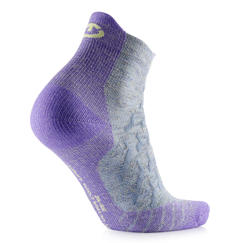 Chaussettes randonnée - Trekking Ultracool Linen Ankle femme gris/violet