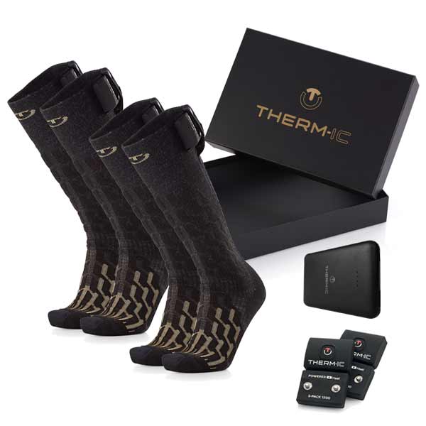 Coffret cadeau - Chaussettes chauffantes de ski - pour homme