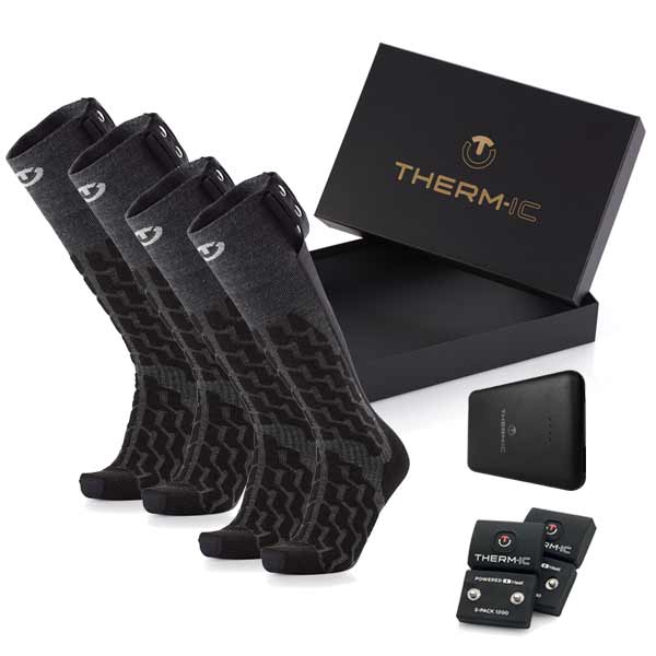 Coffret cadeau - Chaussettes chauffantes de ski - unisexe