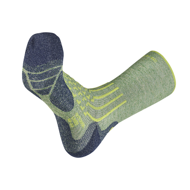 Chaussettes de randonnée - Outdoor Light Linen Crew citron/marine