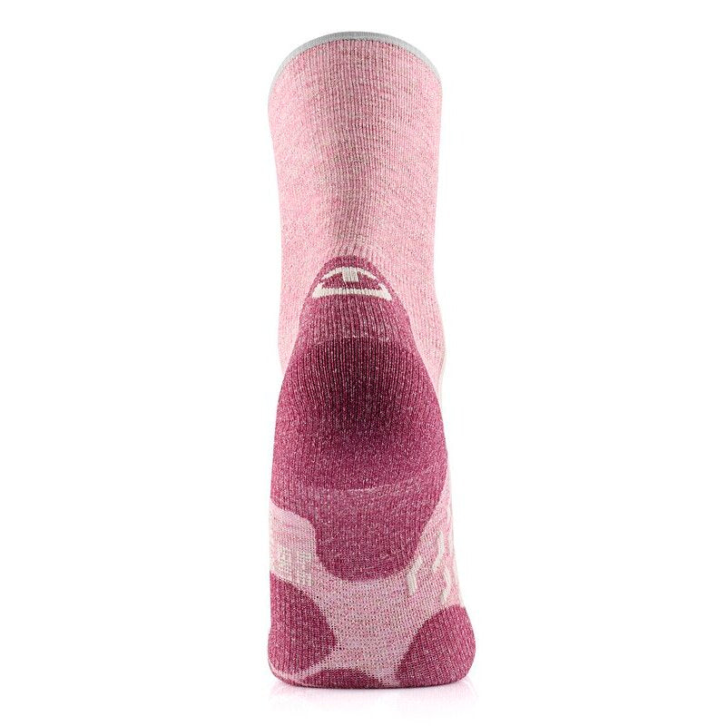 Hiking Socks - Outdoor Light Linen women crew Pastel Pink/Strawberry