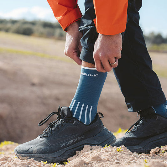 Chaussettes de randonnée - Outdoor Light Crew blanc/bleu marine