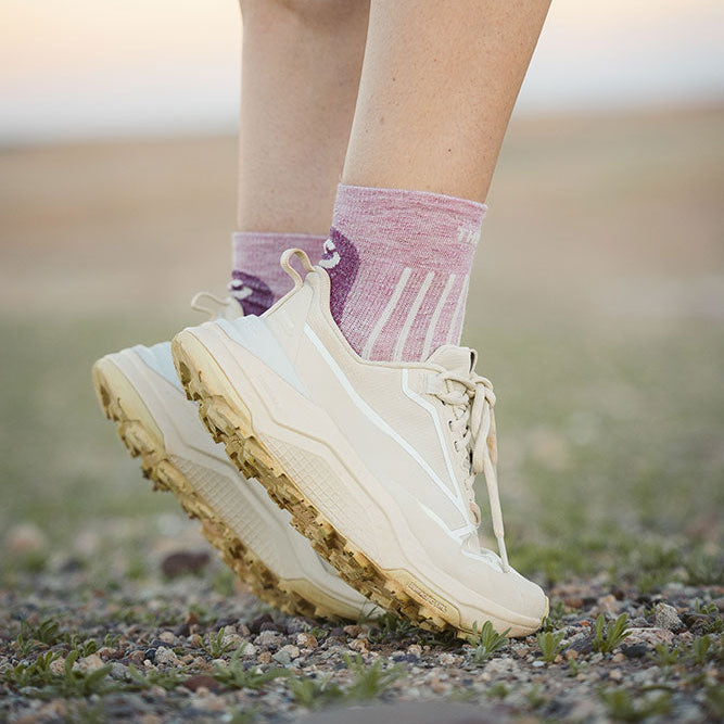 Wandersocken – Outdoor Light Linen Ankle Damen Pastellrosa/Erdbeer