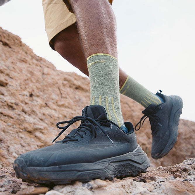 Chaussettes de randonnée - Outdoor Light Linen Crew citron/marine
