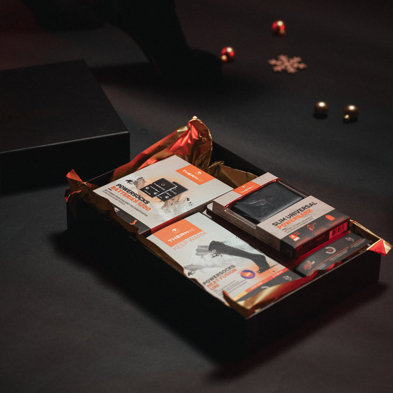 Coffret cadeau - Chaussettes chauffantes de ski - unisexe