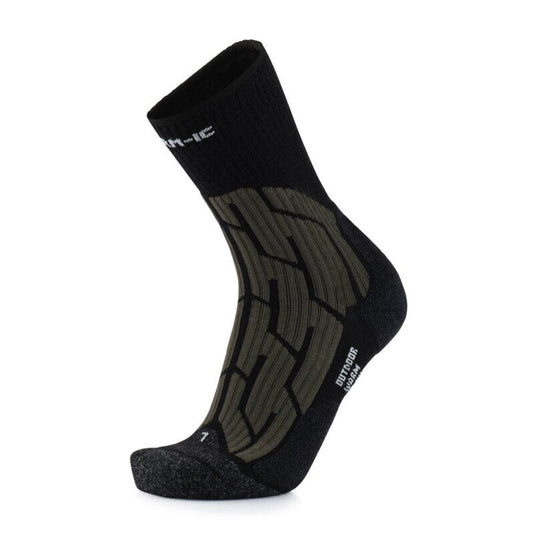 Wandersocken – Outdoor Merino Schwarz/Mausgrau