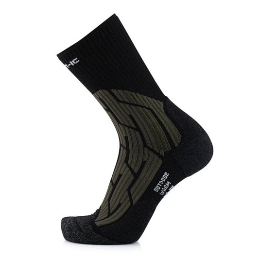 Wandersocken – Outdoor Merino Schwarz/Mausgrau